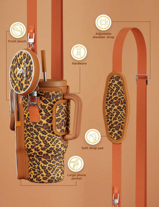Τσάντα μεταφοράς Tumbler Brown Leopard