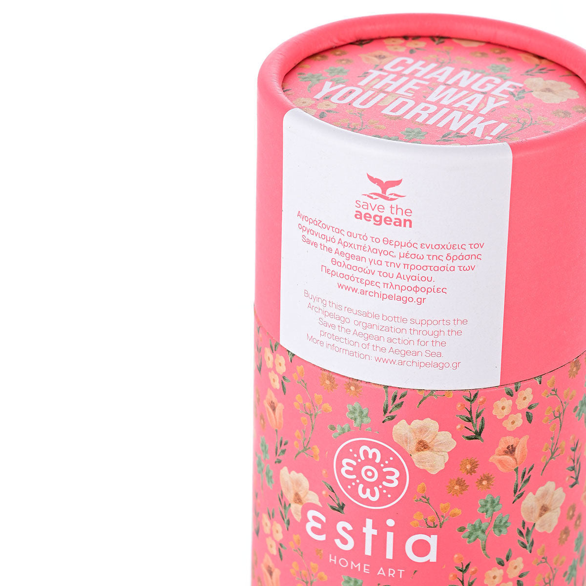 Travel Flask Bouquet Coral 500ml