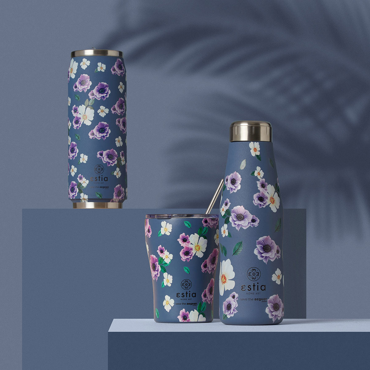 Travel Flask Garden Blue 500ml