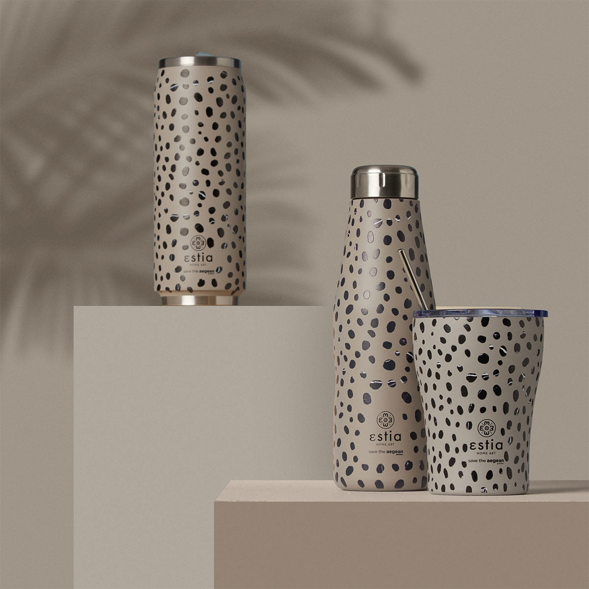 Travel Flask Leopard Taupe 500ml
