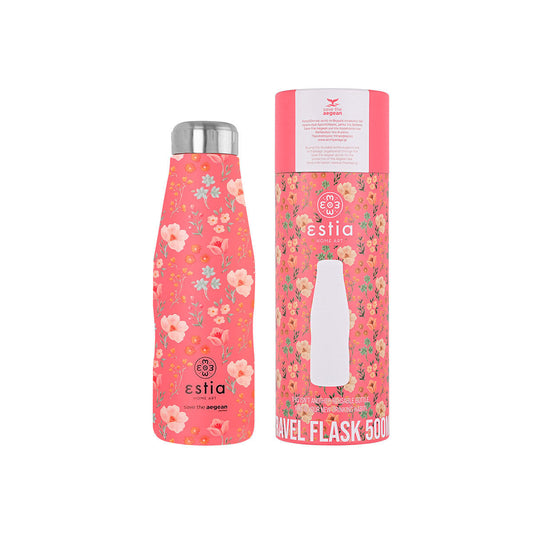 Travel Flask Bouquet Coral 500ml