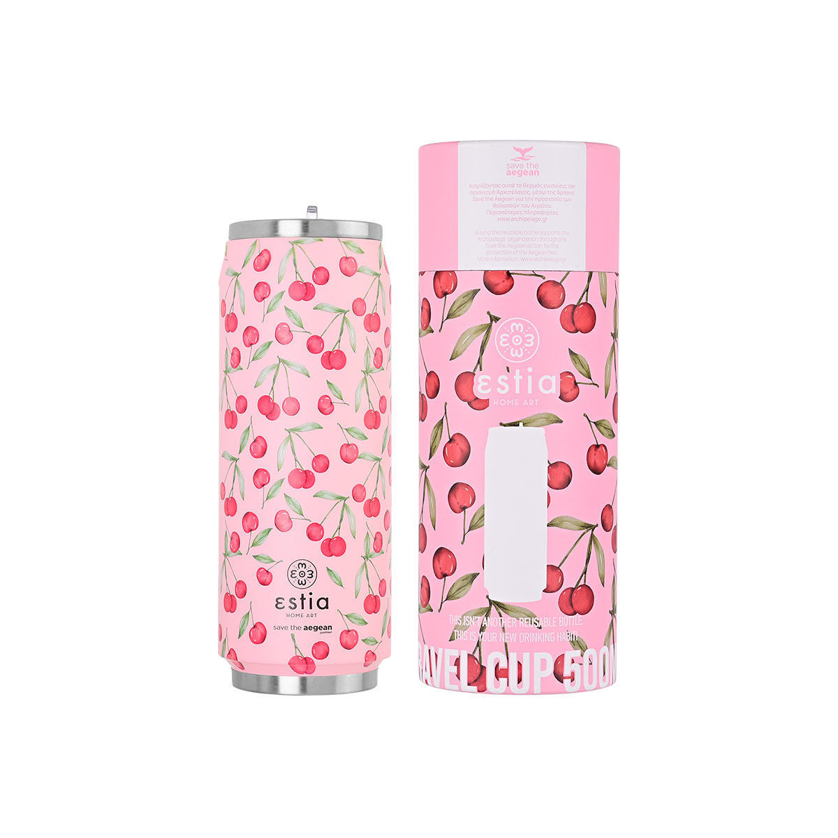 Travel Cup Cherry Rose 500ml