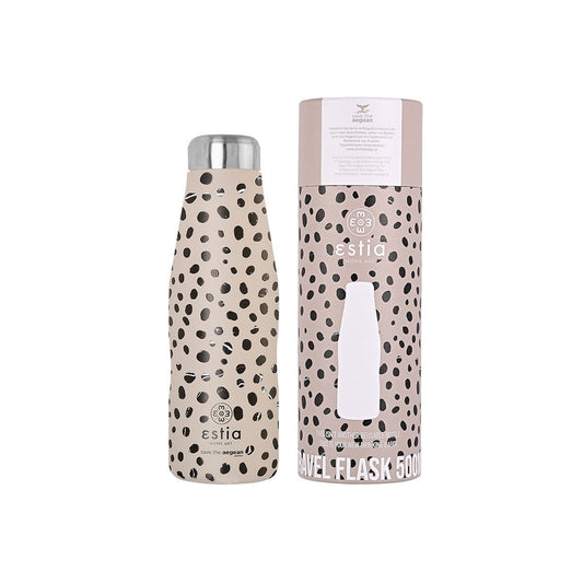 Travel Flask Leopard Taupe 500ml